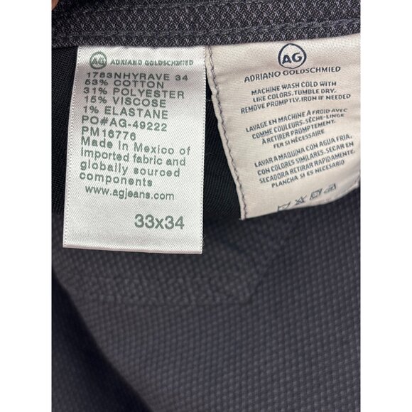 AG Adriano Goldschmied The Tellis Modern Slim Pant Bluish Gray 33X28 - Picture 5 of 5